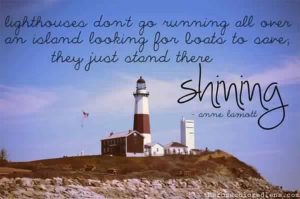 Lighthouse image with Anne Lamotte's Quote